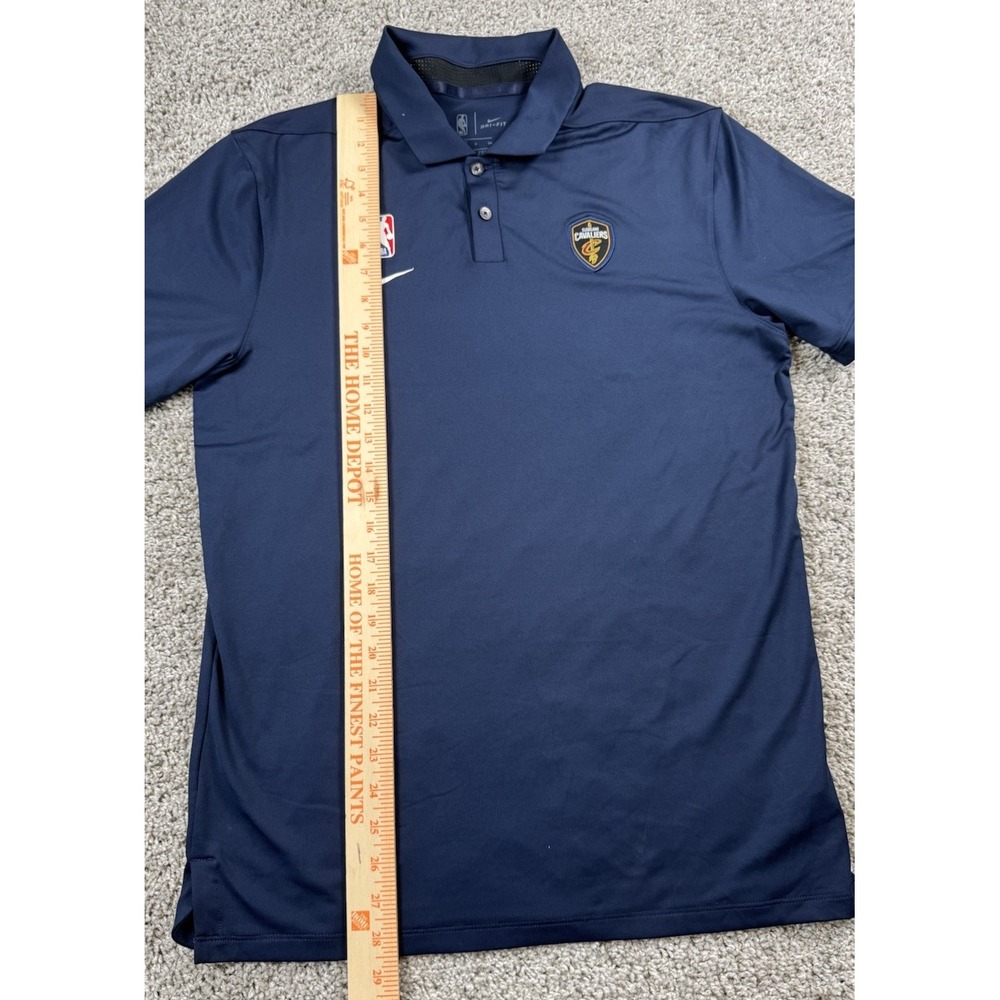 Nike Dri Fit NBA Cleveland Cavaliers Basketball Team Polo Shirt Navy Mens Small - Picture 8 of 8